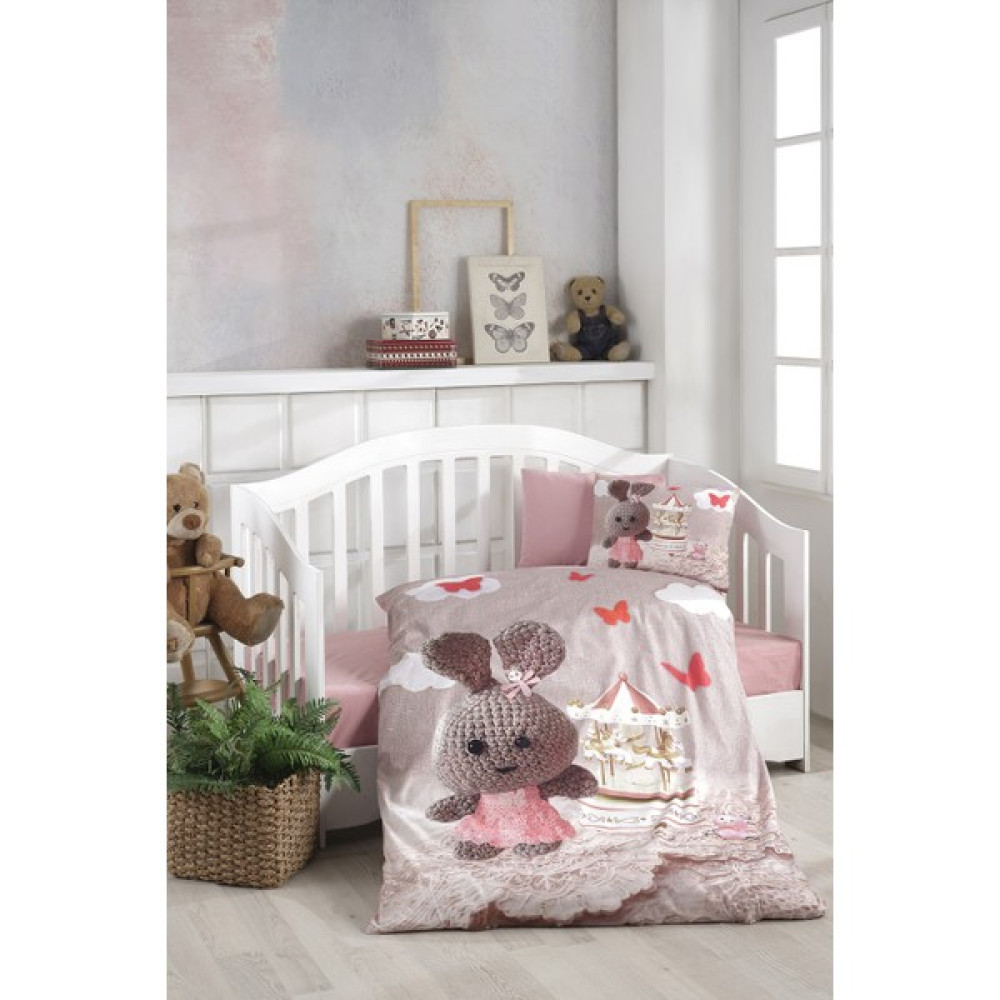 Bonjardin Home Dijital Baskılı 3D Pamuklu Bebek Nevresim Takımı - Pembe - 100 x 150 cm Bebek Nevresim Takımı Fiyatı