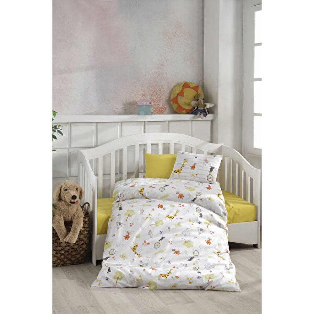 Bonjardin Home Dijital Baskılı 3D Pamuklu Bebek Nevresim Takımı - Sarı - 100 x 150 cm Bebek Nevresim Takımı Fiyatı