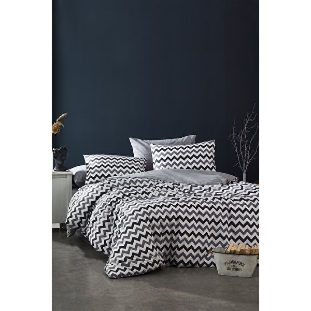 Bonjardin Home Modern Gri %100 Pamuk Çift Kişilik Nevresim Takımı - Antrasit - Gri - 200 x 220 cm Nevresim Takımı Fiyatı