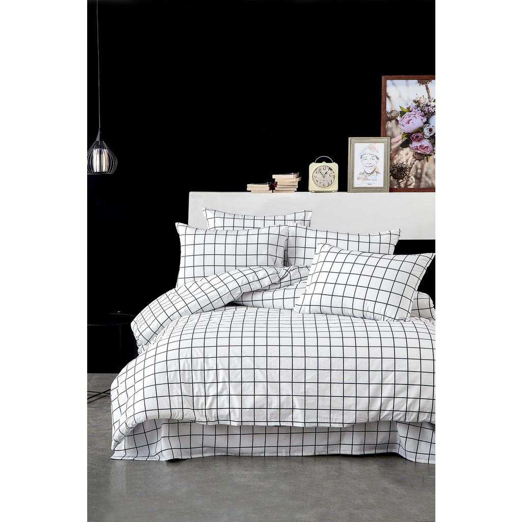 Bonjardin Home Pamuklu Çift Kişilik Nevresim Takımı - 200 x 220 cm - Siyah - Beyaz Nevresim Takımı Fiyatı