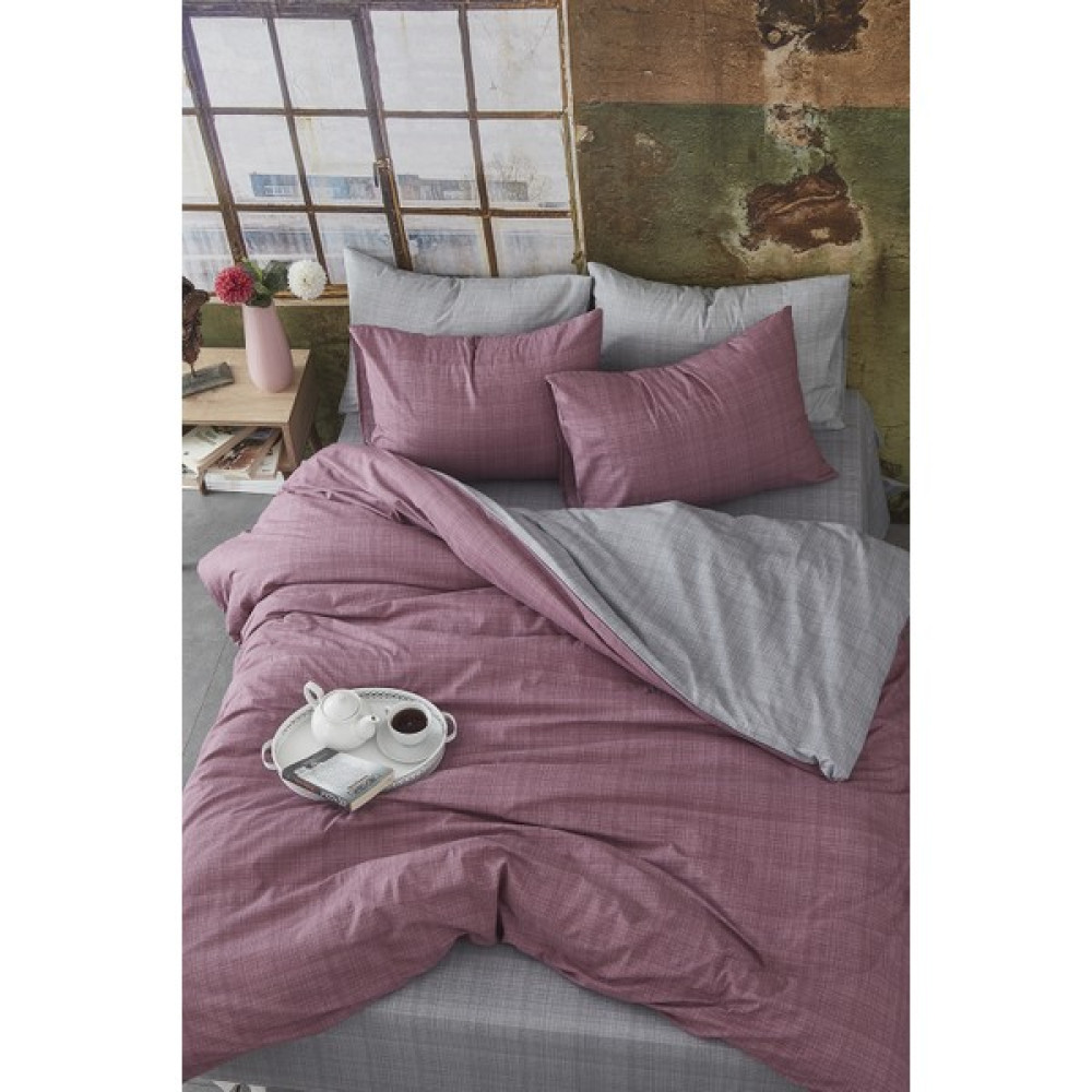 Bonjardin Home Pamuklu Çift Taraflı Çift Kişilik Nevresim Takımı - 200 x 220 cm - Pembe - Beyaz Nevresim Takımı Fiyatı