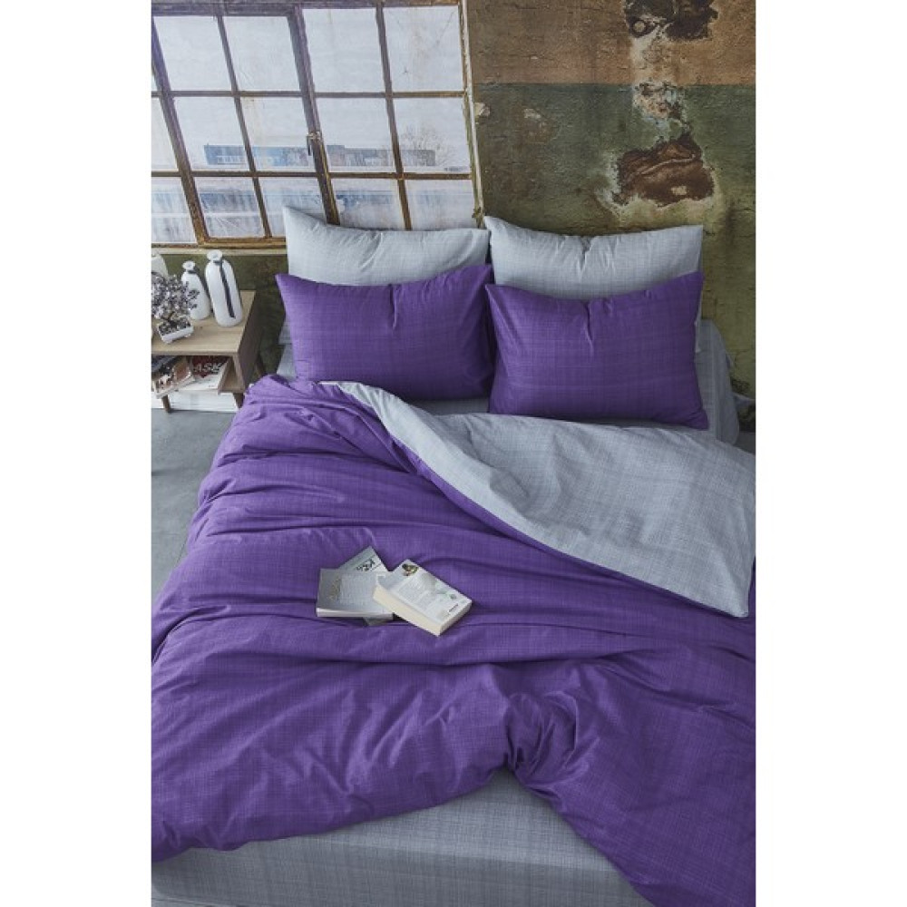 Bonjardin Home Pamuklu Çift Taraflı Çift Kişilik Nevresim Takımı - Mor - 200 x 220 cm Nevresim Takımı Fiyatı