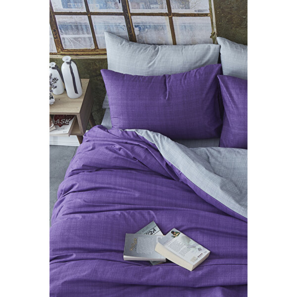 Bonjardin Home Tek Kişilik Çift Taraflı Nevresim Takımı %100 Pamuk - Mor - 160 x 220 cm Nevresim Takımı Fiyatı