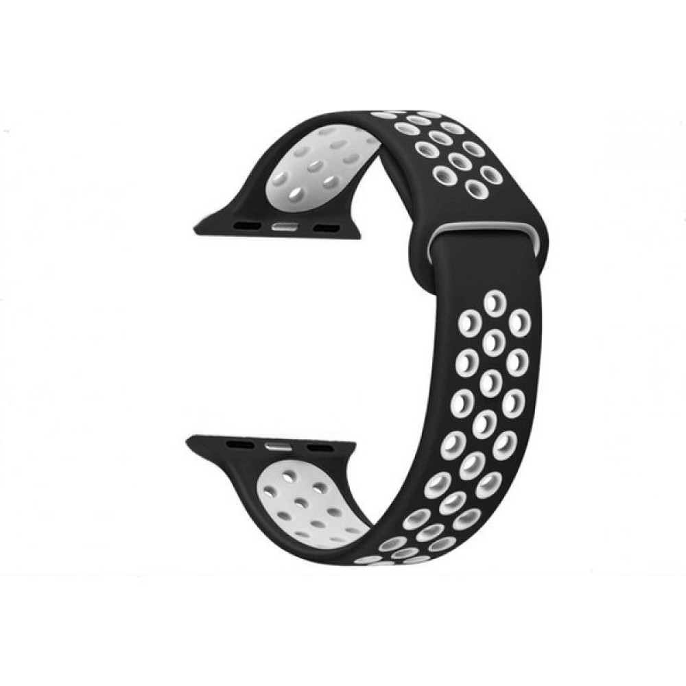 Bonjux Apple Watch Uyumlu Se 44 mm Nike Spor Delikli Kordon Kayış - Siyah - Beyaz Giyilebilir Teknoloji Aksesuarları Fiyatı