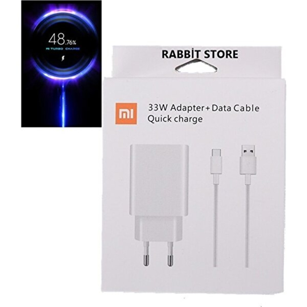 Bonjux Xiaomi 33W Turbo Hızlı Şarj ve Kablosu - Beyaz Cep Telefonu Şarj Cihazı Fiyatı