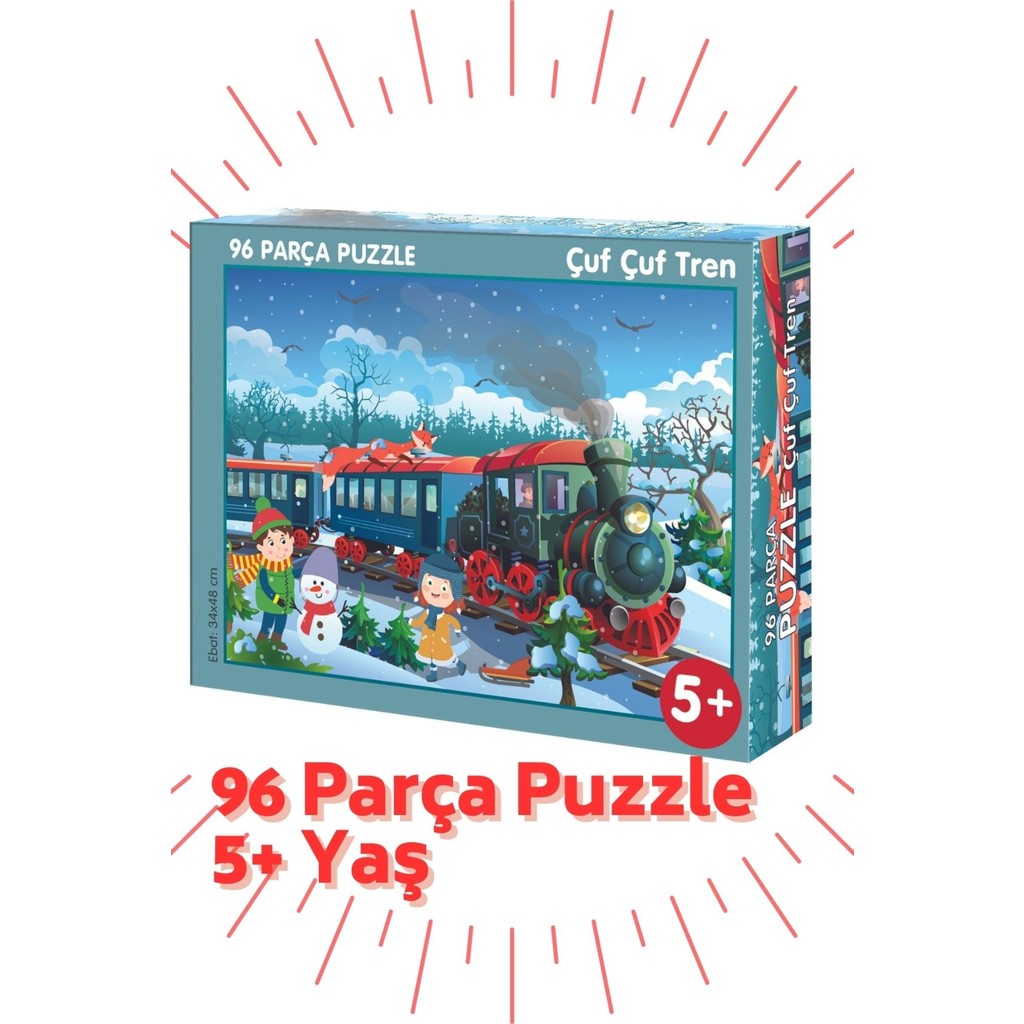 Bonkido 96 Parça, 4 Yaş Puzzle "çufçuf Tren" Puzzle Ebat 34X48CM BON8194 Anne Bebek Oyuncak Fiyatı