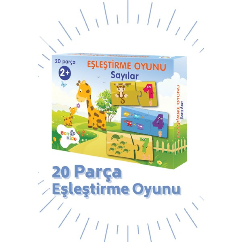 Bonkido Eşleştirme Oyunu 20 Parça, 2 Yaş "sayılar" BON8026 Oto Boyaları Fiyatı