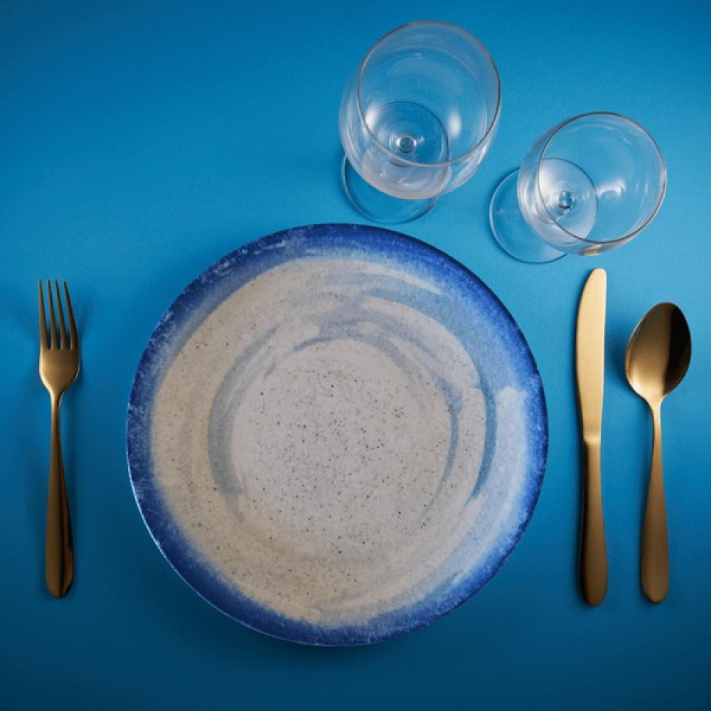 Bonna Porselen Harena Gourmet  27CM  Servis Tabağı 6'lı - Mavi Mutfak Gereçleri Fiyatı