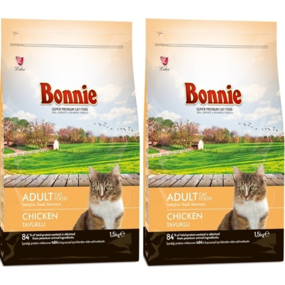 Bonnie Cat Chicken Tavuklu Yetişkin Kedi Kuru Maması 1,5 kg * 2 Adet Evcil Hayvan Ürünleri Fiyatı