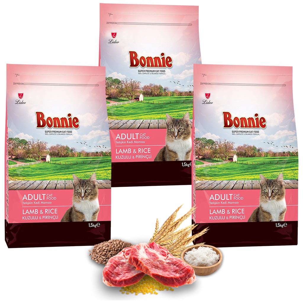 Bonnie Kuzu Etli Prinçli Yetişkin Kedi Maması 1.5 kg x 3 Evcil Hayvan Ürünleri Fiyatı