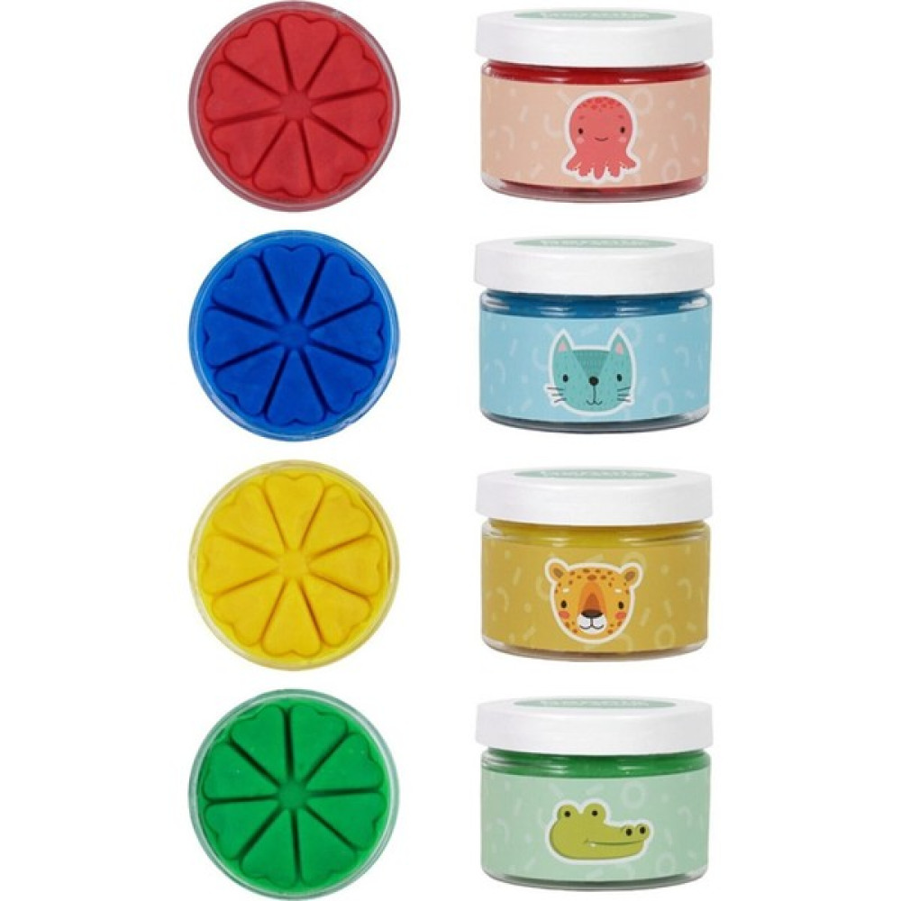 Bonnie Play Dough Doğal Oyun Hamuru 4'lü Temel Renk Seti 4*150GR - Renkli Eğitici Oyuncak Fiyatı