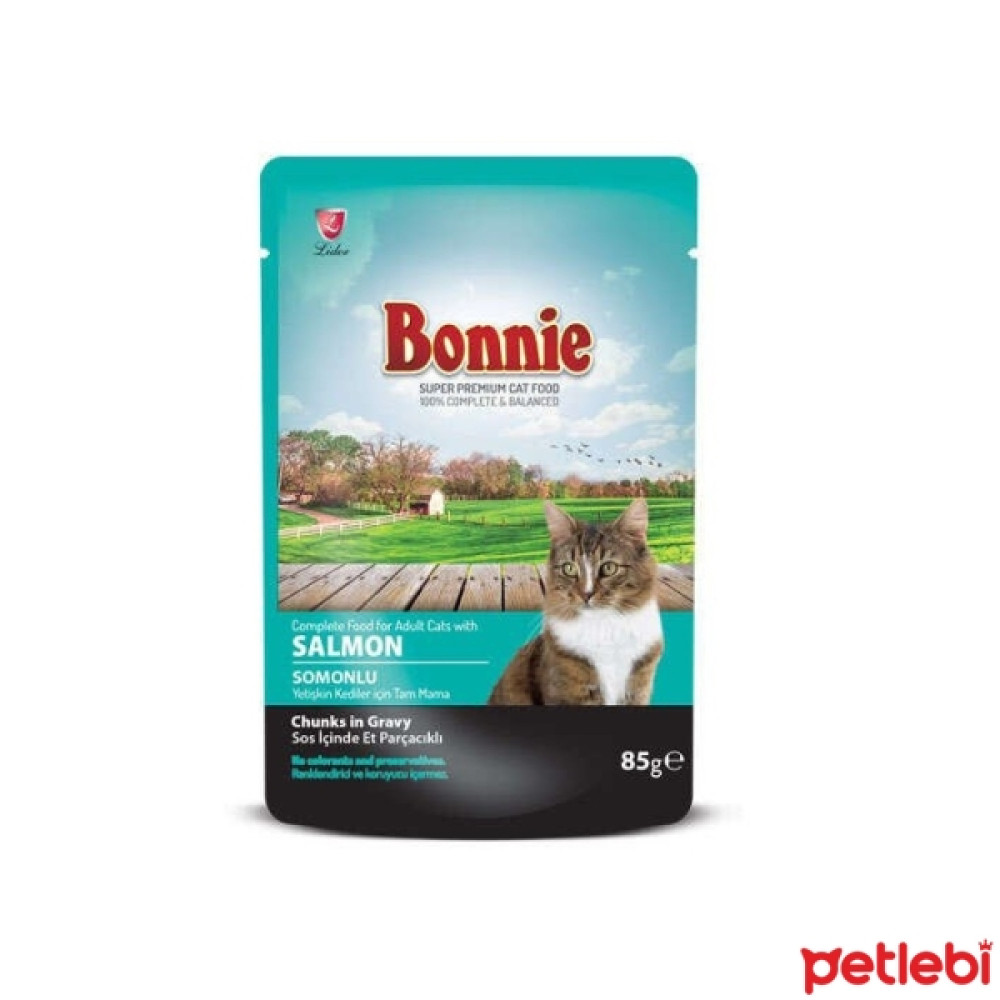 Bonnie Pouch Somonlu ve Alabalıklı Yetişkin Kedi Konservesi 85gr Evcil Hayvan Ürünleri Fiyatı