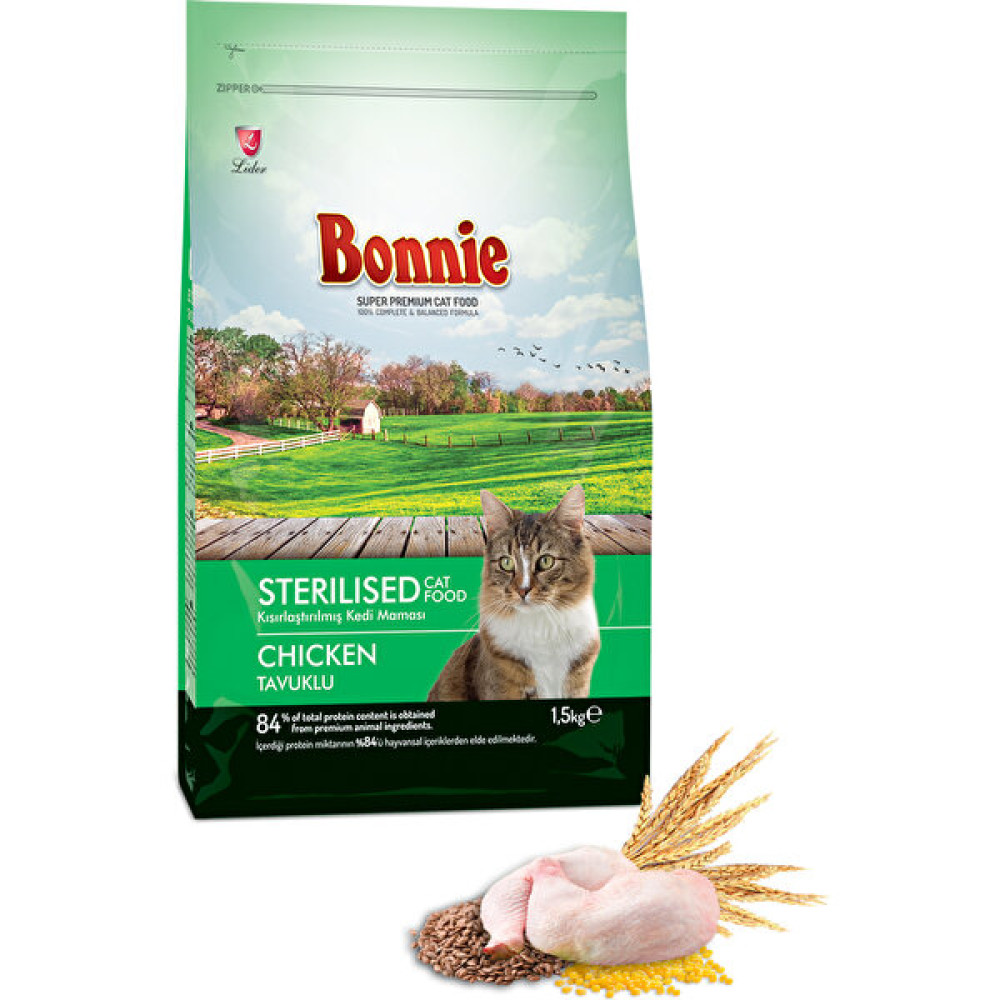 Bonnie Sterilised Tavuklu Kısır Kedi Maması 1,5 kg Evcil Hayvan Ürünleri Fiyatı