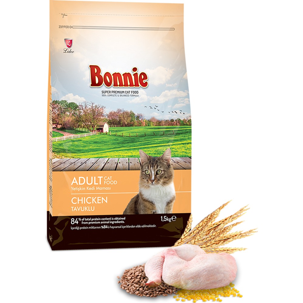 Bonnie Tavuklu Yetişkin Kedi Maması 1,5 kg Evcil Hayvan Ürünleri Fiyatı