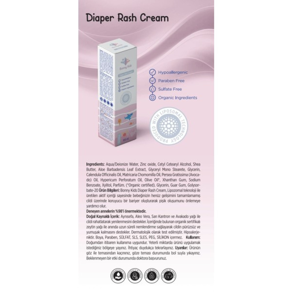 Bonny Kids Diaper Rash Cream & Bebek/çocuk Pişik Kremi. - Beyaz Pişik Önleyici Krem Fiyatı