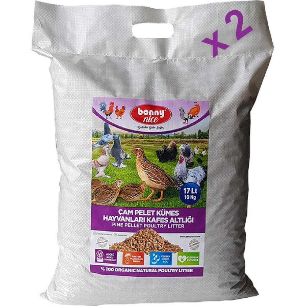 Bonny Nice Bıldırcın Güvercin Keklik Süs Tavukları Kafes Altlığı 10 kg 17 L x 2 Paket - 2 Adet Evcil Hayvan Ürünleri Fiyatı