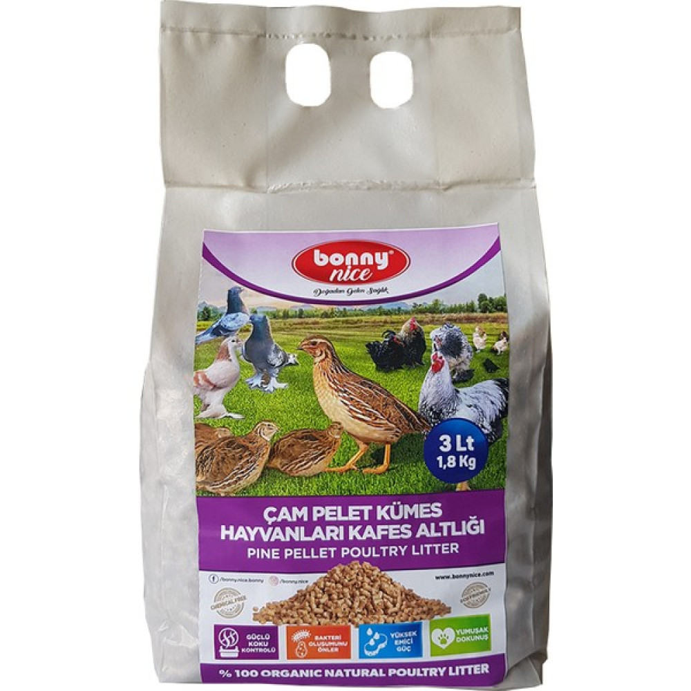 Bonny Nice Bıldırcın Güvercin Keklik Süs Tavukları Kafes Altlığı 1.8 kg 3 L - 1 Adet Evcil Hayvan Ürünleri Fiyatı