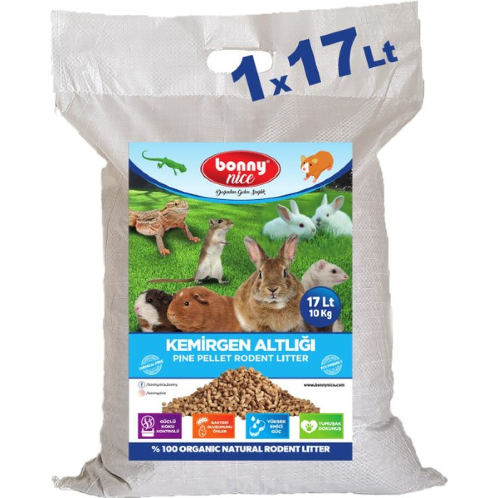 Bonny Nice Doğal Çam Pelet Tavşan Kafes Altlığı 10 kg 17 Lt Evcil Hayvan Ürünleri Fiyatı