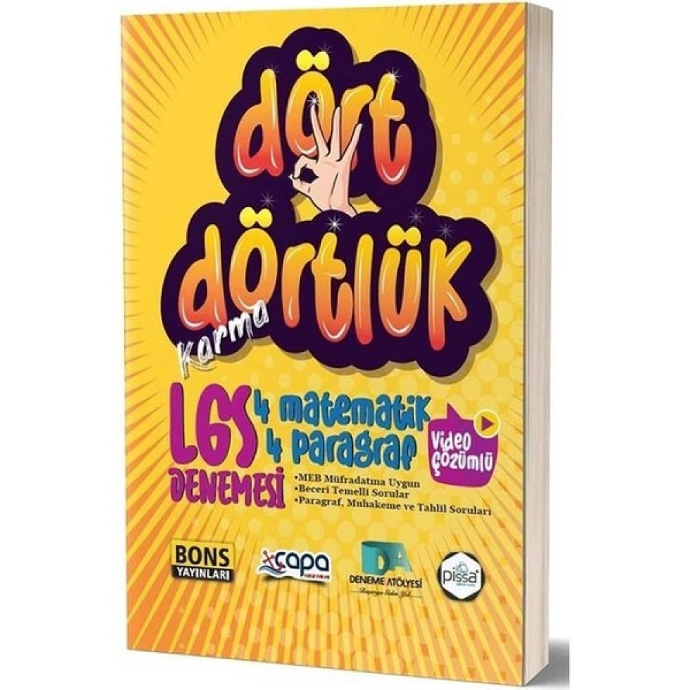 Bons Yayınları 8. Sınıf Lgs Dört Dörtlük Karma Denemesi Ders Sınav Kitapları Fiyatı