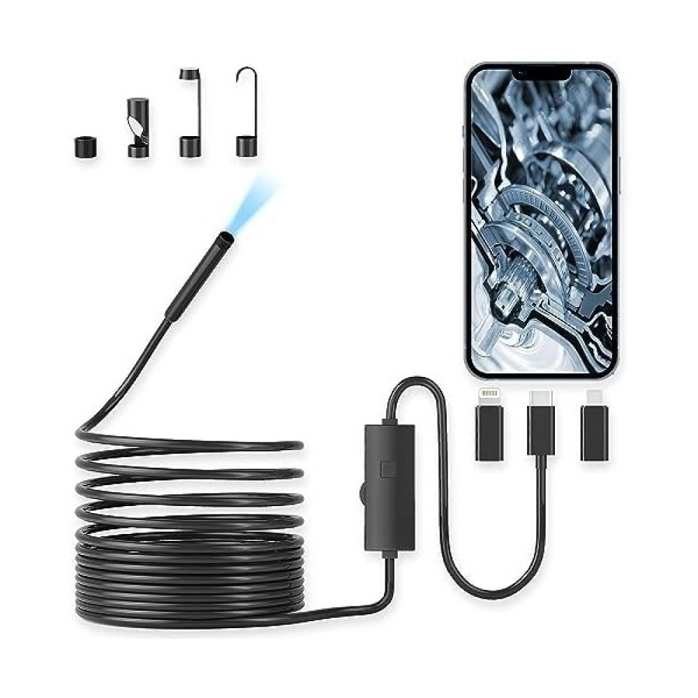 Bonus Ticaret Boatshon 1920P Hd 8 mm IP68 Android iPhone 3m Yılan Kamera - Siyah Elektrikli Kesme Makinesi Fiyatı
