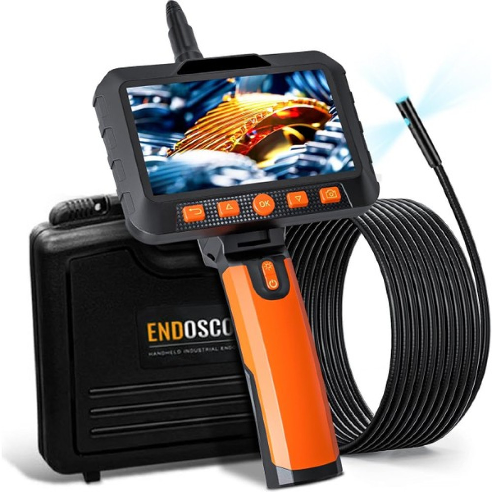 Bonus Ticaret Feernivh 5" Ekran 8 LED IP67 3 Lens 5000MAH 5m Yılan Kamera Elektrikli Kesme Makinesi Fiyatı