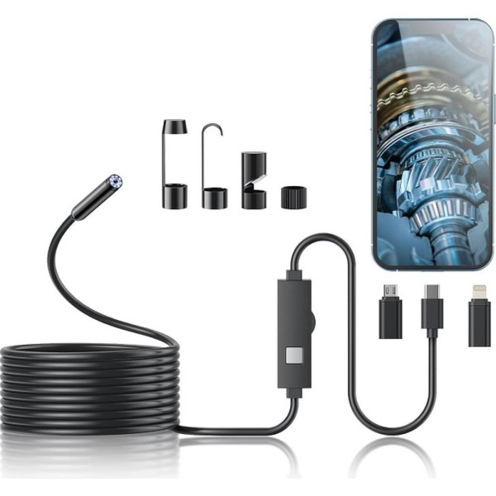 Bonus Ticaret Kinpthy 1920P Hd 7.9mm 8 LED 5m IP67 Endoskop Kamera - Siyah Elektrikli Kesme Makinesi Fiyatı