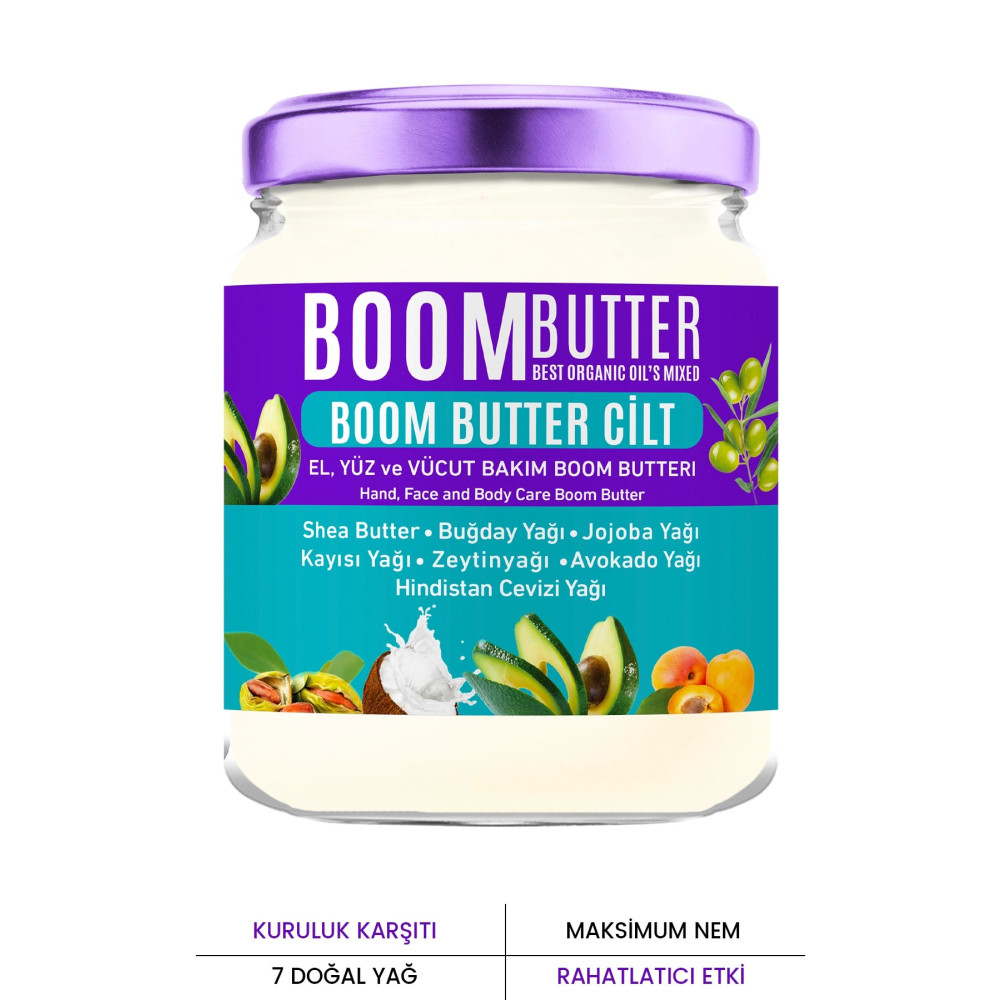 BOOM BUTTER 7 Yağ Içeren Kuruluk Karşıtı Onarıcı Cilt Bakım Yağı 190 ml Cilt ve Yüz Bakımı Fiyatı