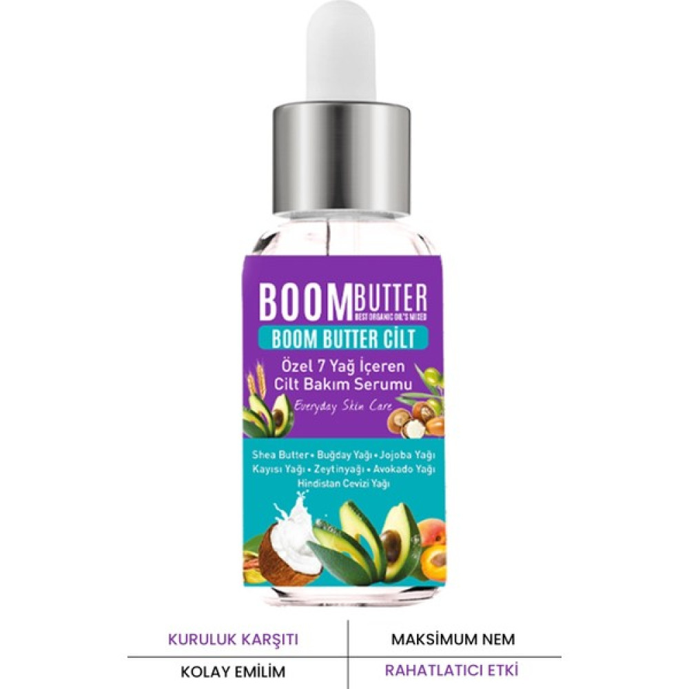 BOOM BUTTER 7 Yağ içeren Maksimum Nemlendirici Cilt Bakım Serum 20 Ml Anti-Aging / Yaşlanma Karşıtı Fiyatı