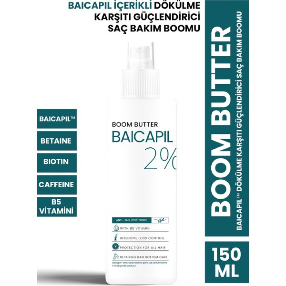 BOOM BUTTER Baicapil İçerikli Dökülme Karşıtı Güçlendirici Saç Bakım Boomu 150 ml Saç Şekillendirici Sprey Fiyatı