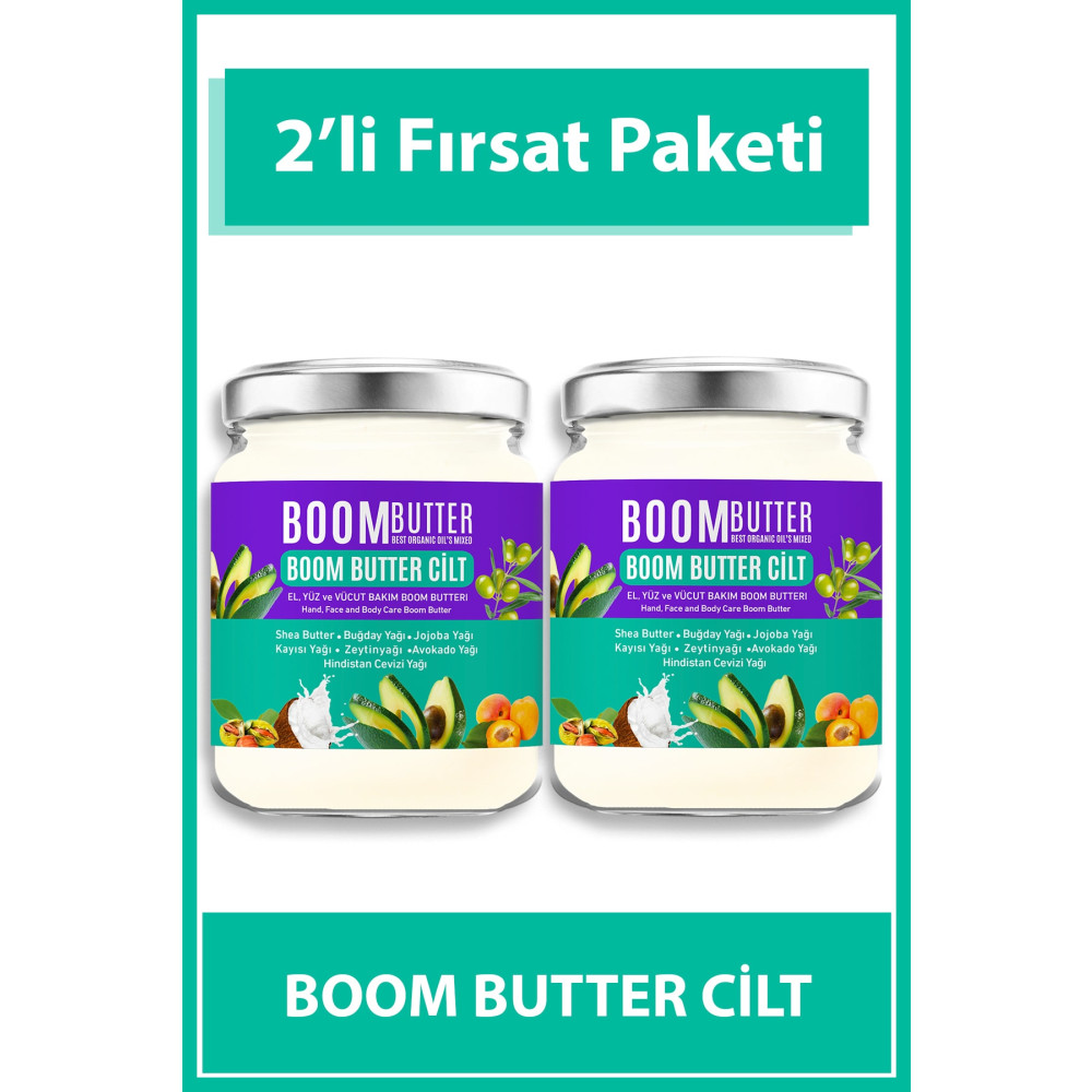 BOOM BUTTER Cilt Bakım Yağı İkili Paket Cilt Temizleme ve Peeling Fiyatı