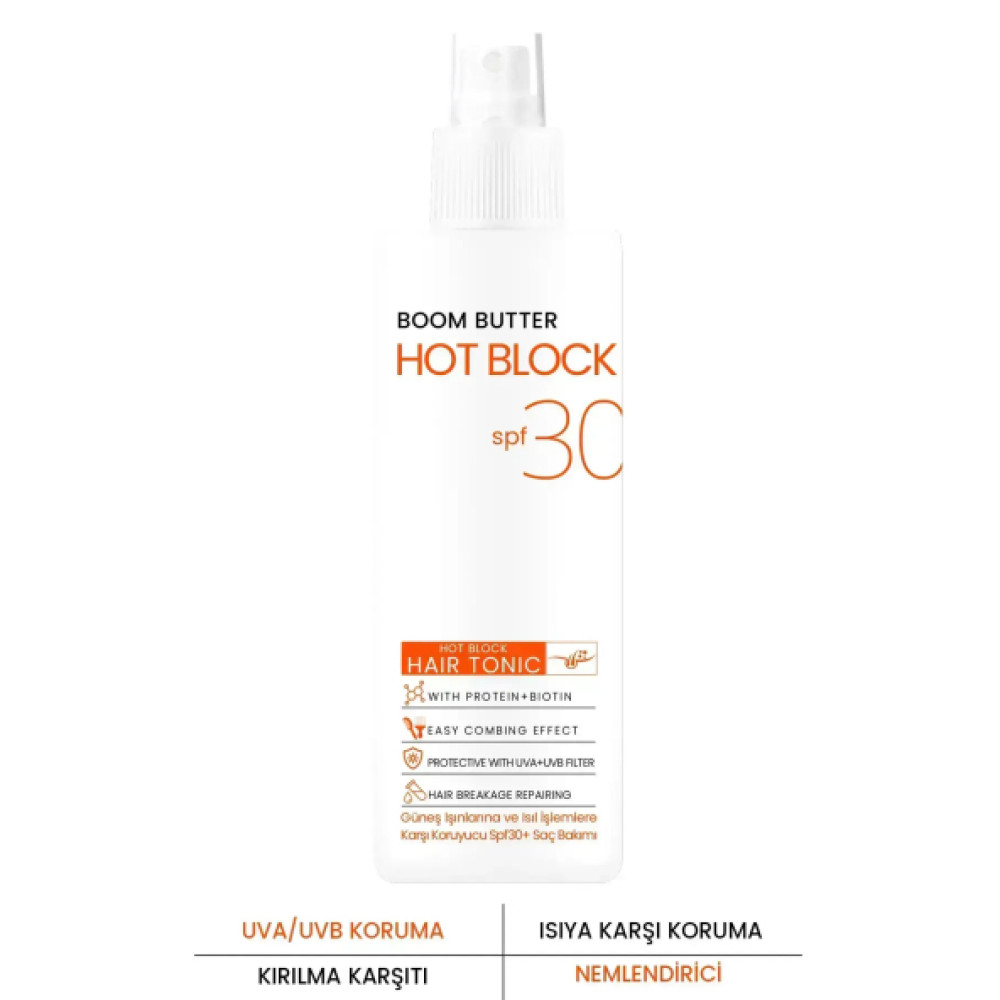 Boom Butter Isil Islem Ve Gunes Koruyucu Hot Block Spf 30+ Sac Tonigi 150Ml Saç Şekillendirici Sprey Fiyatı