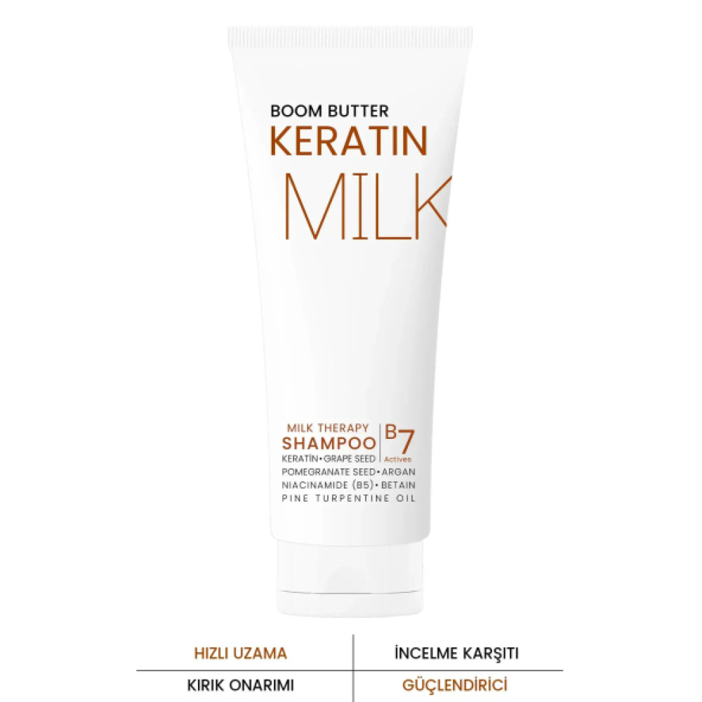 Boom Butter Multifonksiyonel (7 Aktif) Keratin Milk Sampuan 250 Ml Şampuan ve Saç Kremi Fiyatı