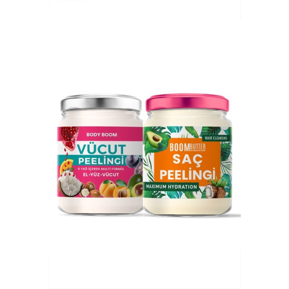 Boom Butter Saç ve Vücut Arındırıcı Peeling Seti Saç Bakım Maskeleri & Serumlar & Spreyler Fiyatı