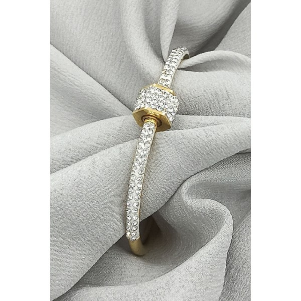 BOON ACCESSORY Taşlı Çelik Bileklik - 18 - Gold Saat ve Bileklik Aksesuarı Fiyatı