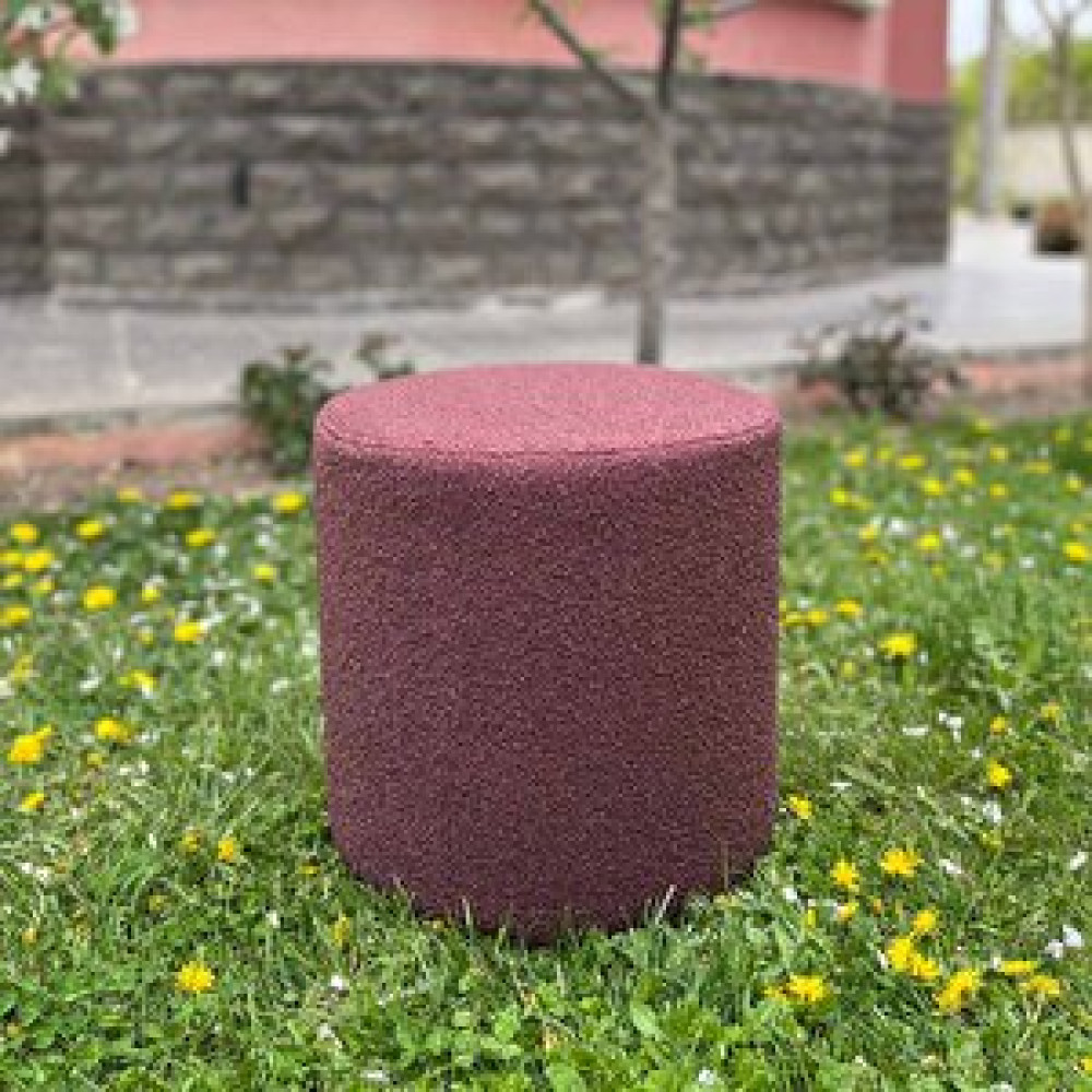 Bordo Yuvarlak Puf Ø40 Yükseklik 42cm Puf Fiyatı