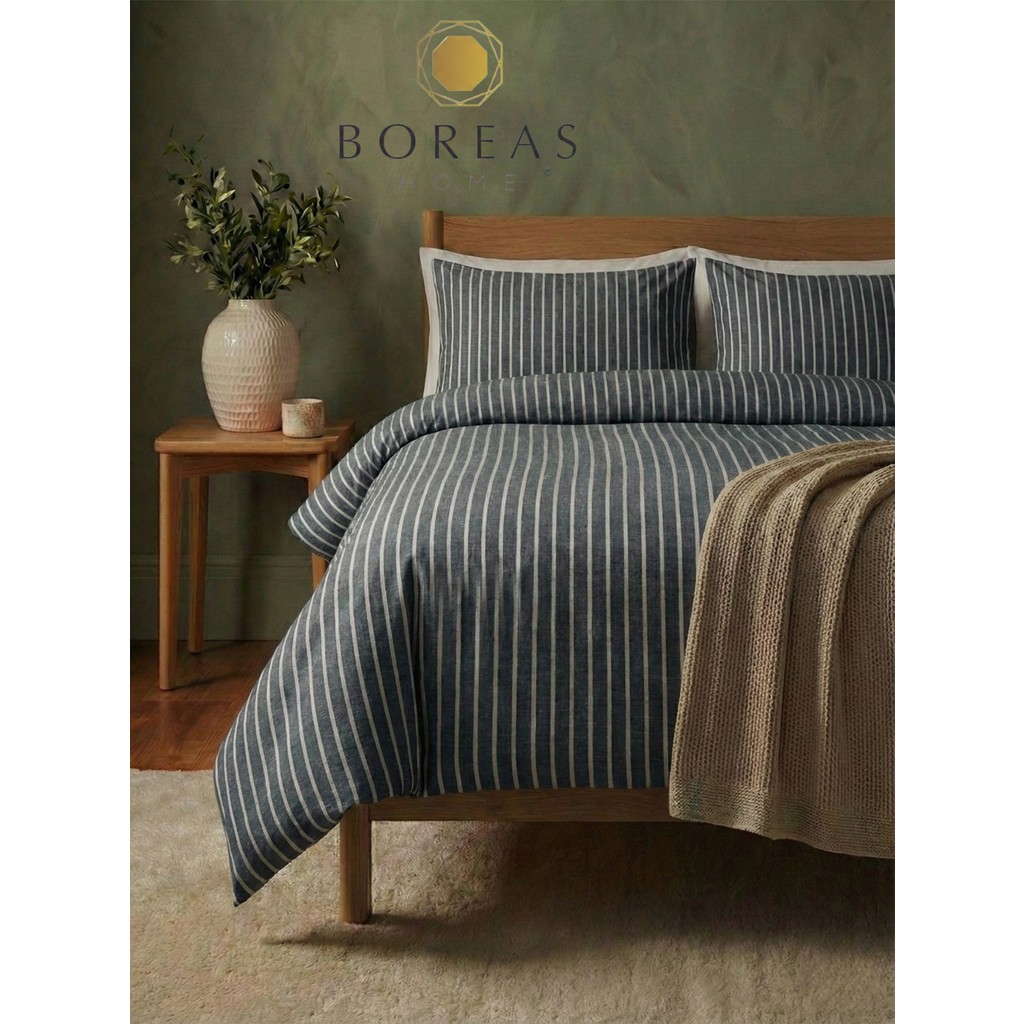 Boreas Home Lines Premium Çarşafı Lastikli Çift Kişilik Nevresim Takımı - Antrasit - 200 x 220 cm Nevresim Takımı Fiyatı