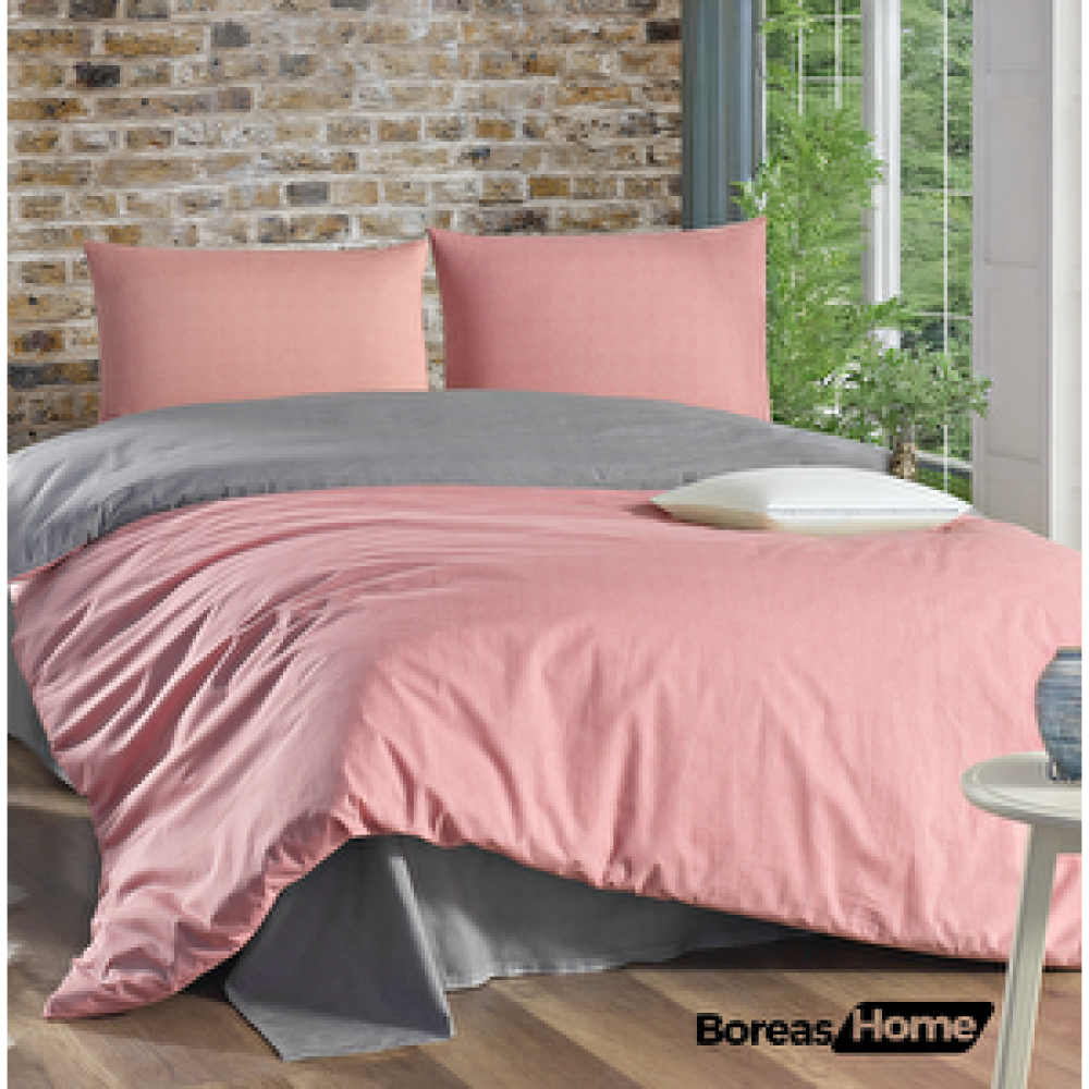 Boreas Home Premium Pudra Gri Pamuklu Ranforce Nevresim Takımı Tek Kişilik Nevresim Takımı Fiyatı