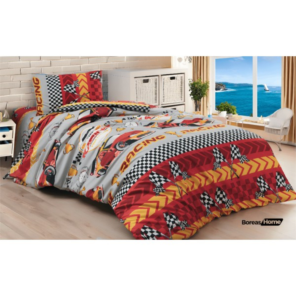 Boreas Home Red Racer Tek Kişilik Nevresim Seti - Renkli - 160 x 240 cm Nevresim Takımı Fiyatı