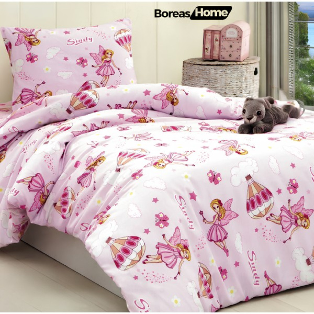 Boreas Home Sindy Pamuklu Ranforce Nevresim Takımı Tek Kişilik - Açık Pembe - 160x220 cm Nevresim Takımı Fiyatı