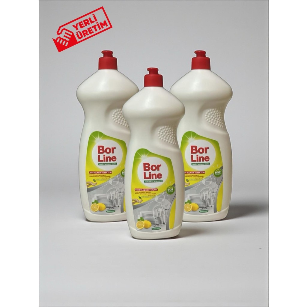 Borline 3 Adet 1350 ml Limon Özlü Sıvı Bulaşık Yıkama Deterjanı - 1,04 lt Deterjan ve Temizlik Ürünleri Fiyatı
