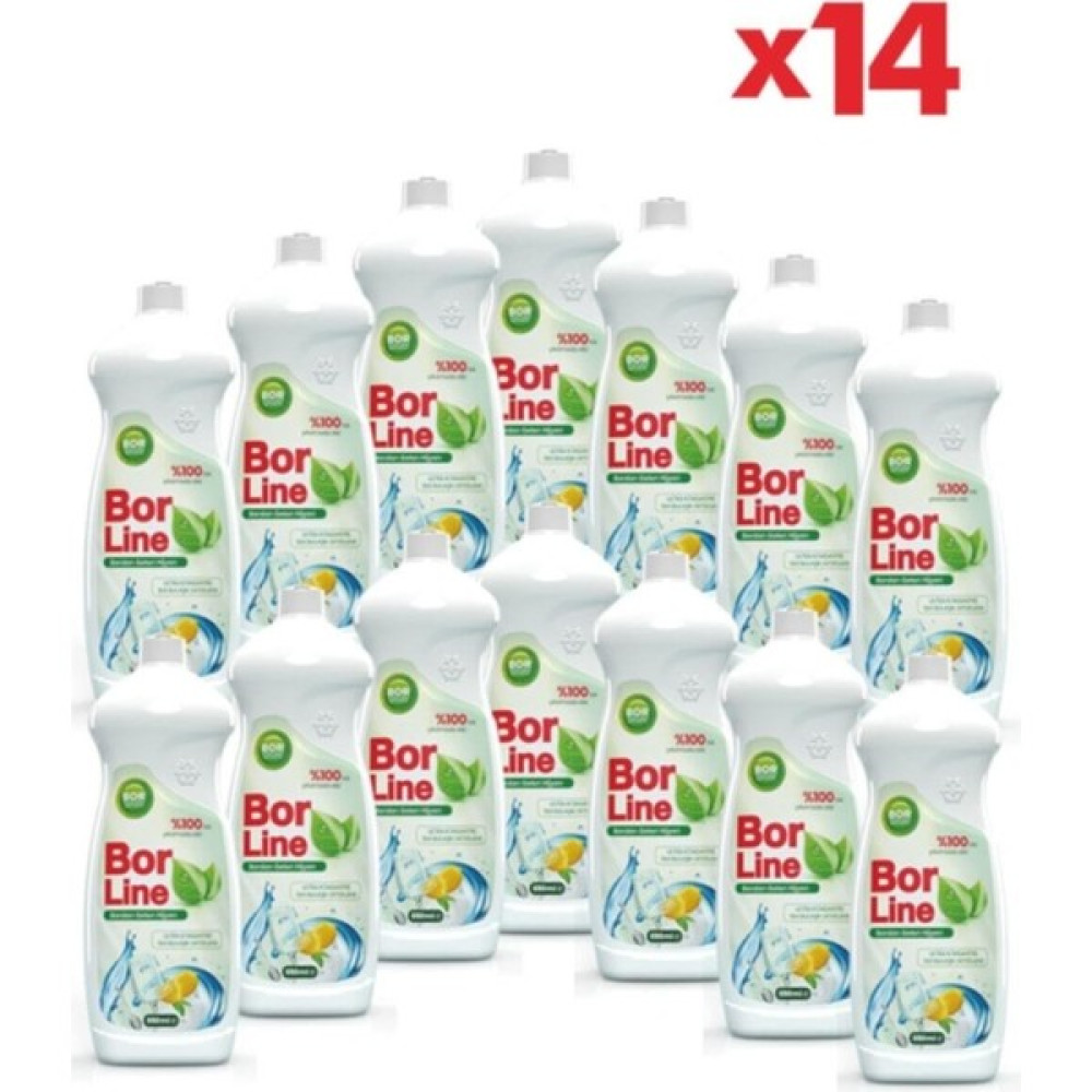Borline Bor % 100 Yerli Üretim Bor Katkılı Bulaşık Deterjanı Limonlu 650 ml x 14 Adet Bulaşık Yıkama Fiyatı