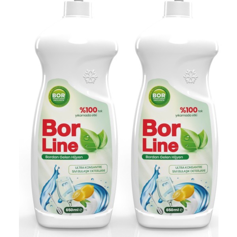 Borline Bor Katkılı 650 ml Bulaşık Deterjanı (2 Adet) Bulaşık Yıkama Fiyatı