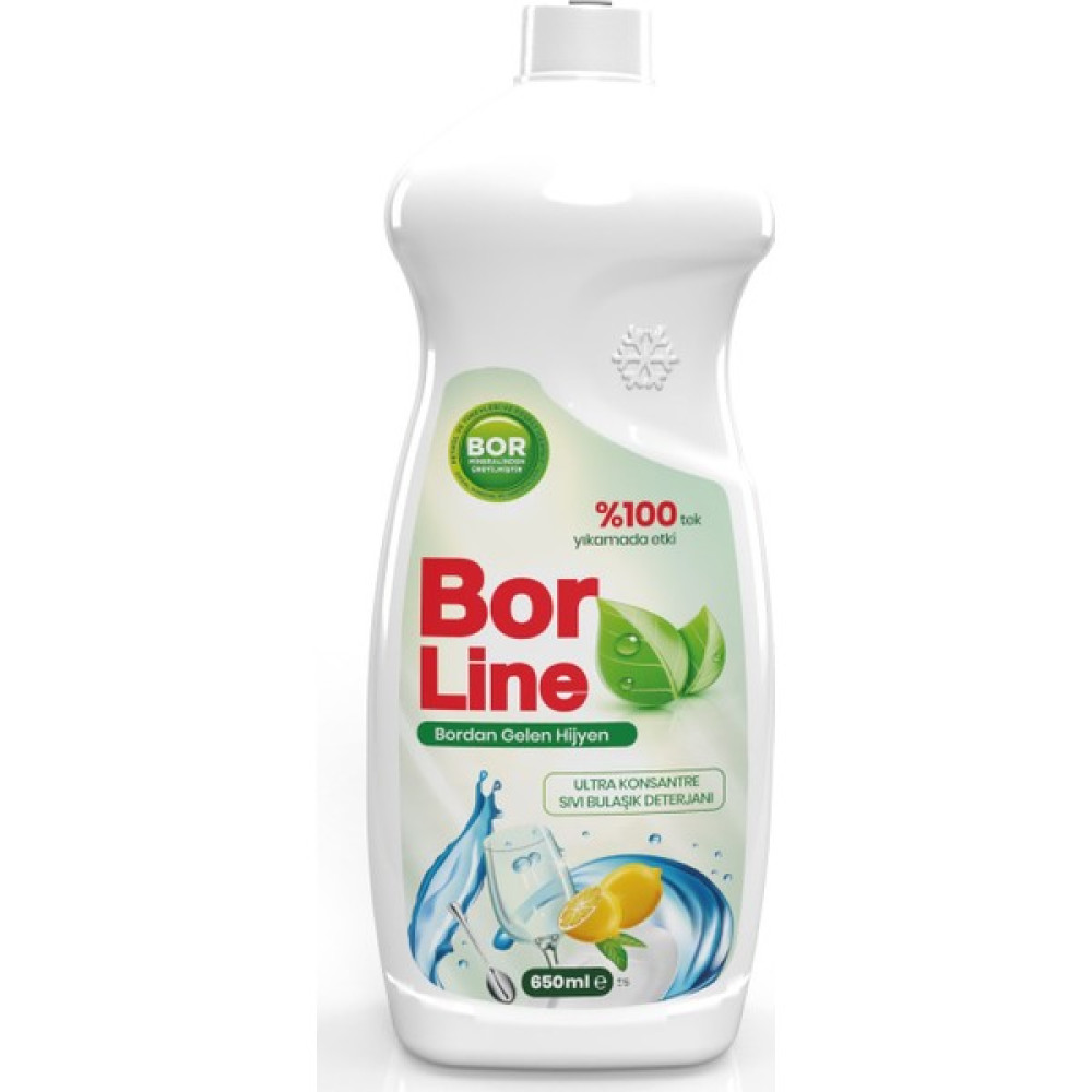 Borline Bor Katkılı 650 ml Bulaşık Deterjanı x 3 Bulaşık Yıkama Fiyatı
