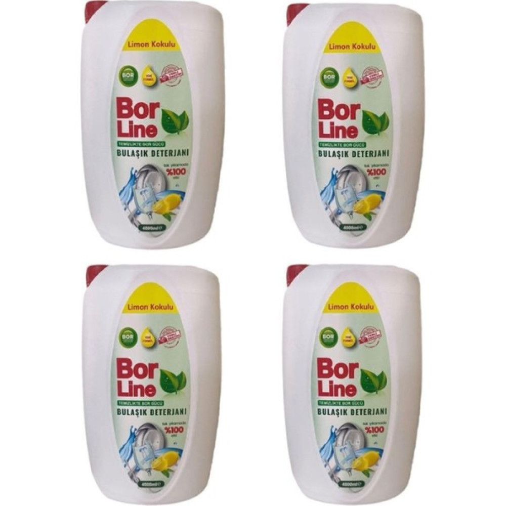 Borline Bor Katkılı Sıvı Bulaşık Deterjanı 4 x 4 Lt Limon Kokulu Bulaşık Yıkama Fiyatı