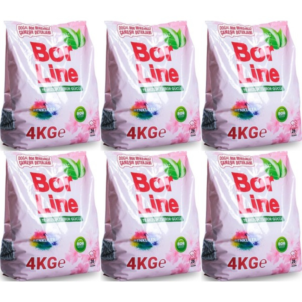 Borline Bor Line Matik Toz Çamaşır Deterjanı 24KG (Renkliler Için) 156 Yıkama (6pk*4kg) - 24 kg Oto Boyaları Fiyatı