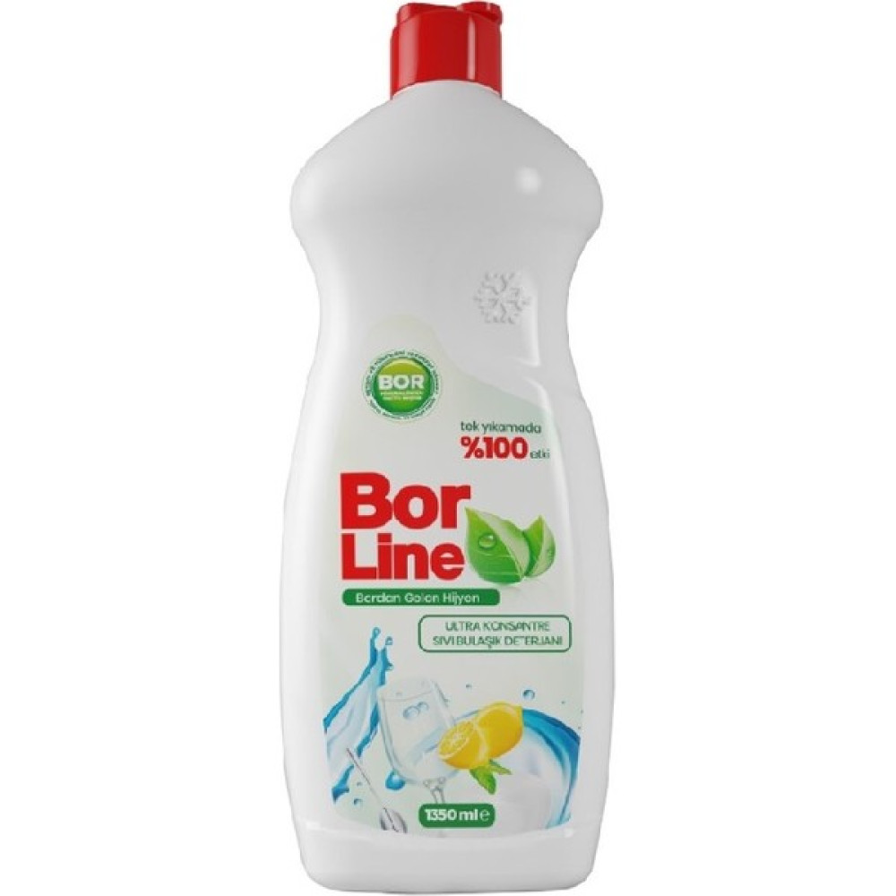 Borline Yerli Üretim Bor Katkılı 1350 ml Limon Kokulu Sıvı Bulaşık Deterjanı - 1,3 lt Bulaşık Yıkama Fiyatı
