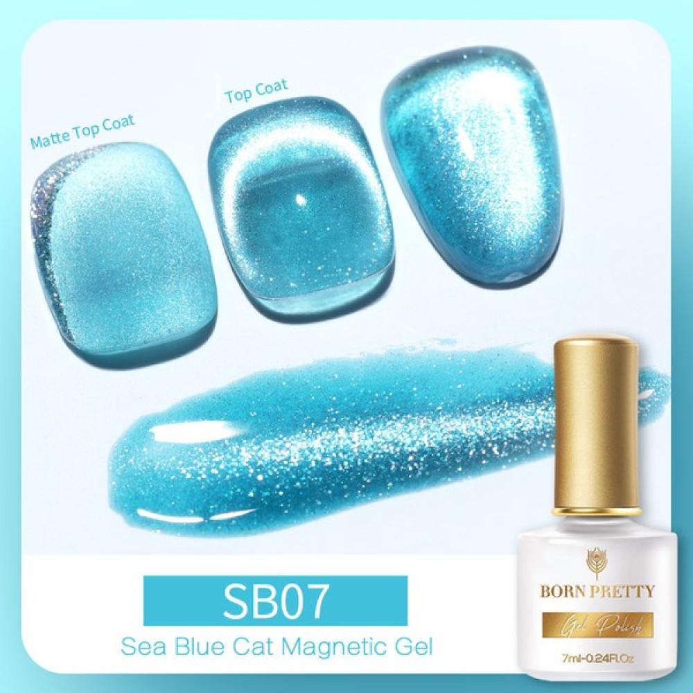 Born Pretty Sea Blue Cat Magnetıc Gel (Kedi Gözü Kalıcı Oje ) - SB07 Oje Fiyatı