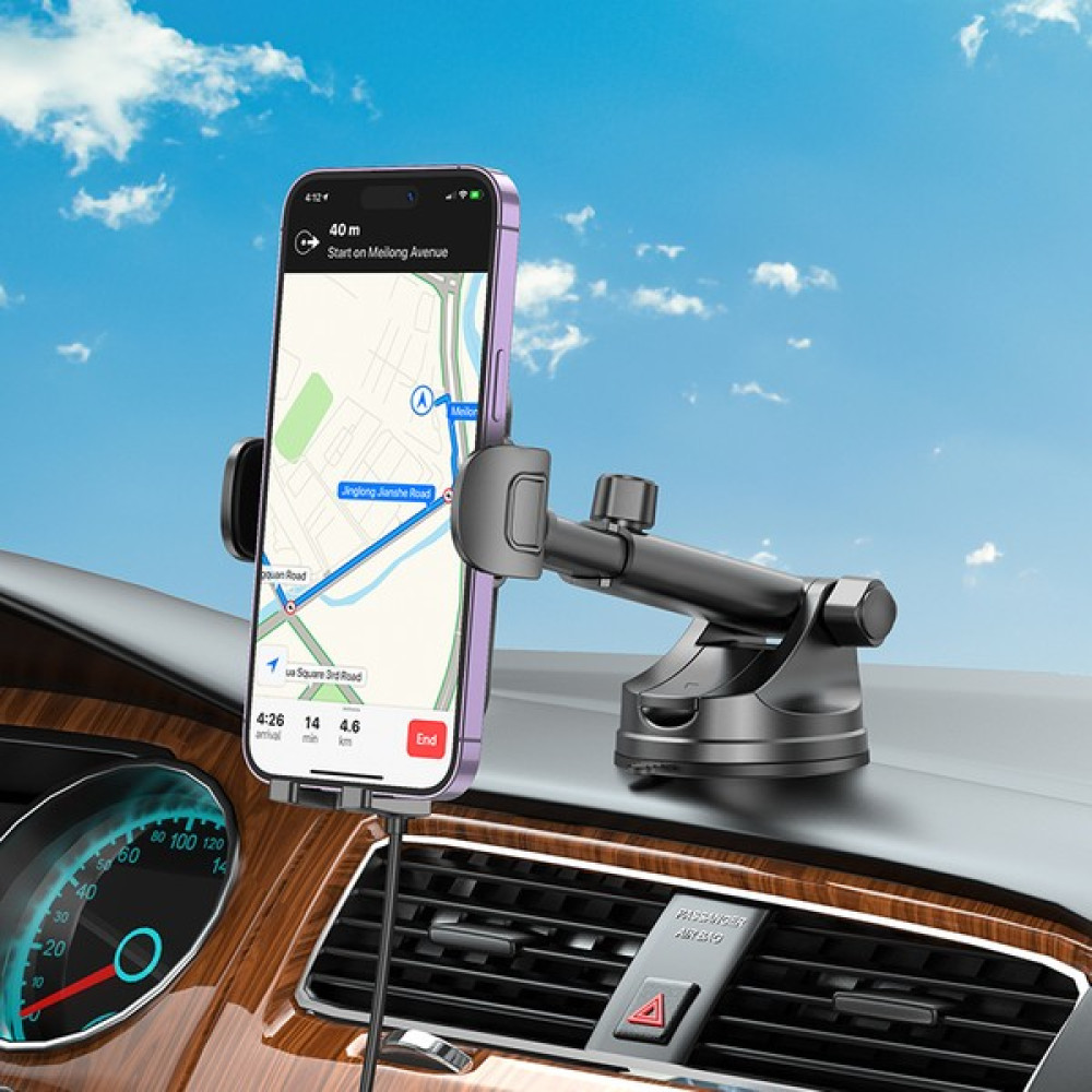Borofone Araç Içi Telefon Tutucu ve Şarj 15W Vantuzlu Model Tutucu iPhone Uyumlu Telefon Tutucu ve Wireless Şarj Kablosuz Şarj Samsung Uyumlu 4.5-7... Cep Telefonu Tutucu Fiyatı