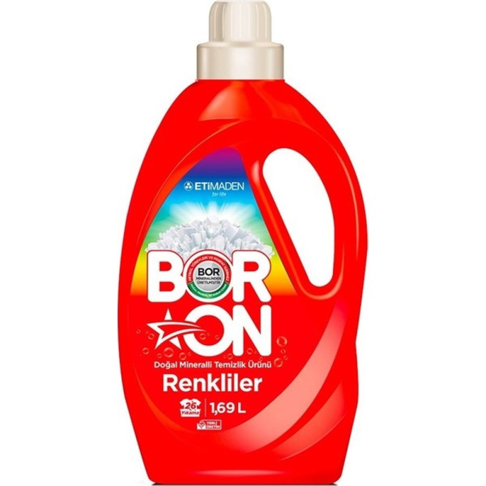 Boron Doğal Mineralli Sıvı Temizlik Ürünü 1,69 Lt Renkliler 3 Adet Çamaşır Deterjanı Fiyatı