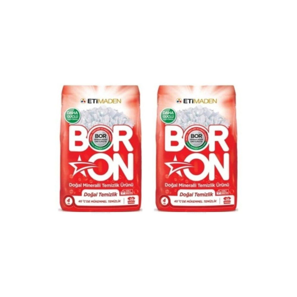 Boron Doğal Mineralli Temizlik Ürünü Beyazlar Için 4 kg X 2 Adet Çamaşır Deterjanı Fiyatı